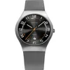 A Bering men's watch with a gray dial and a mesh strap, shown from a front-facing perspective. Produktbild-Vorschau
