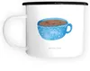 Mr. & Mrs. Panda Emaille Tasse Kaffee Tasse - Weiß - Produktbild-Vorschau 1