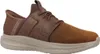 A studio shot of a single brown SKECHERS SLIP-INS SLADE - ZACHARY shoe, presented against a white background. Voir les images du produit
