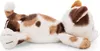 A plush cat toy lying on its side against a white background. Podgląd zdjęcia produktu