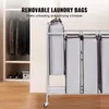 Chariot de tri du linge à 4 compartiments, panier à linge Voir les images du produit 6