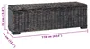 Pudełko do przechowywania vidaXL, czarne, 110 x 35 x 45 cm Podgląd zdjęcia produktu 6