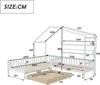 Merax Kinderbett 90x200cm/140x70cm mit Rausfallschutz, Produktbild-Vorschau 7