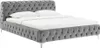 riess-ambiente Bett MODERN BAROCK 160x200cm grau Samt Produktbild-Vorschau 8