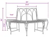 vidaXL Panchina a forma di albero a 4 posti 160 x 80 x 89 Anteprima dell’immagine prodotto 2