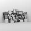 Bild auf Leinwand - Leinwandbild - 5 Teile - Alt Motorrad Produktbild-Vorschau 4