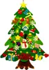 Árbol de Navidad de fieltro con guirnalda de luces LED y 32 Vista previa de la imagen del producto 1