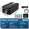 Falownik VEVOR z czystą falą sinusoidalną, 3000 W, DC 24 V Podgląd zdjęcia produktu 7