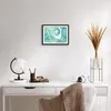 Gerahmtes Poster - Schwarzer Rahmen - Abstraktion blau Produktbild-Vorschau 6