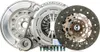A clutch kit, including a flywheel, pressure plate, and clutch disc, is displayed against a white background. Produktbild-Vorschau