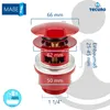 tecuro Siphon mit Pop Up Ablaufventil rot (RAL 3003) - Produktbild-Vorschau 6