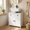 HOMCOM Waschbeckenunterschrank mit Soft-Close-Scharnieren, Produktbild-Vorschau 9