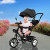 4 in 1 Dreirad,Kinderdreirad mit Sonnendach Kinderwagen Produktbild-Vorschau 2