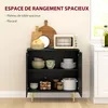 HOMCOM Buffet cuisine, meuble de rangement, avec 2 portes, Voir les images du produit 3