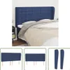 The Living Store Kopfteil mit Ohren Blau 183x23x118/128 cm Produktbild-Vorschau 1