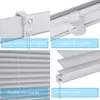 A collage of four close-up images showing different parts and features of a window blind. Produktbild-Vorschau