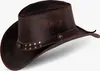 Buffalo Bill Herren Damen Western Cowboy Leder Hut in Braun Produktbild-Vorschau 1