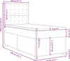 vidaXL Boxspringbett mit Matratze Hellgrau 80x200 cm Stoff Produktbild-Vorschau 8