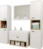 A modern bathroom vanity set with two tall cabinets and a central sink unit, displayed against a white background. Náhľad obrázku produktu