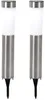 2er Set LED Solarleuchte, Edelstahl, Erdspieß, H 56 cm Produktbild-Vorschau 1