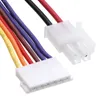 A close-up view of two white plastic electrical connectors with multi-colored wires attached. Produktbild-Vorschau