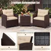 COSTWAY Gartenmöbel Set Polyrattan, 3-tlg. Balkonmöbel Set Produktbild-Vorschau 5