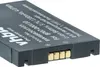 A close-up, angled view of a black battery pack with gold connectors, set against a white background. Produktbild-Vorschau