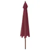 vidaXL Ombrellone con palo in legno rosso Bordeaux 400x273 Anteprima dell’immagine prodotto 5