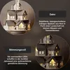 Szwedzka Pozytywka Świąteczna Drewniana Domki LED GRAUBERG Podgląd zdjęcia produktu 9