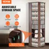 A tall, rotating CD/DVD storage shelf unit is shown, with various items that can be stored on it illustrated. Náhľad obrázku produktu