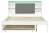Holzbett 120x200 cm mit Ausziehbett 90x190 cm, weißes Produktbild-Vorschau 19
