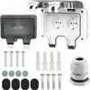 IP66 Steckdose 2-Fach Aufputz Wandsteckdose Gartensteckdose Produktbild-Vorschau 1