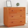 Sideboard Wachsbraun 80x40x75 cm Massivholz Kiefer - Produktbild-Vorschau 1