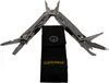 A Leatherman multi-tool and its black fabric sheath are displayed against a white background. Produktbild-Vorschau