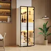Vitrine Schranktür aus gehärtetem Glas,Lagerschrank mit Produktbild-Vorschau 3