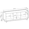 Minimalistischer TV-Schrank Hinoki 147 cm mit 3 Türen Produktbild-Vorschau 6