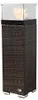 Ethanol-Feuersäule Braun Poly-Rattan, 120 cm hoch, 33x33 Produktbild-Vorschau 1