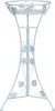 A white metal plant stand with decorative floral and leaf motifs. Produktbild-Vorschau