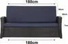 Bankkissen 180×50×50x7 cm blau – Sitzkissen für Gartenbank Produktbild-Vorschau 3
