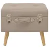 vidaXL Hocker mit Stauraum 40 cm Beige Stoff Produktbild-Vorschau 1