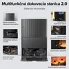 Collage of images showing features of a docking station for a robot vacuum. Náhľad obrázku produktu