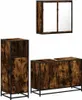 vidaXL Set di mobili da bagno a 3 pezzi in legno di quercia Anteprima dell’immagine prodotto 1