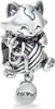 A silver charm of a cat knitting with a ball of yarn and a dangling charm. Náhľad obrázku produktu