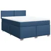 Boxspringbett mit Matratze Blau 140x200 cm Stoff Produktbild-Vorschau 3
