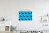 MuchoWow® Textilposter Gemüse - Aubergine - Muster - Blau Produktbild-Vorschau 2