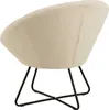 Sessel Cezar teddy stoff - creme/schwarz Produktbild-Vorschau 5