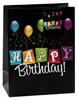 TSI Geschenktüten HAPPY BIRTHDAY SCHWARZ, 3er Packung, Produktbild-Vorschau 2