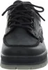 A front view of a black leather shoe with laces. Produktbild-Vorschau