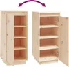 vidaXL Scarpiera 35x35x80 cm in legno di pino massiccio Anteprima dell’immagine prodotto 15