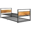 vidaXL Ausziehbett Schwarz Metall 90x200 cm -  Betten & Produktbild-Vorschau 4